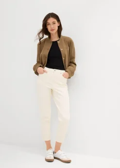 bonprix Jean mom taille haute, raccourci, peu extensible|Femme Jeans