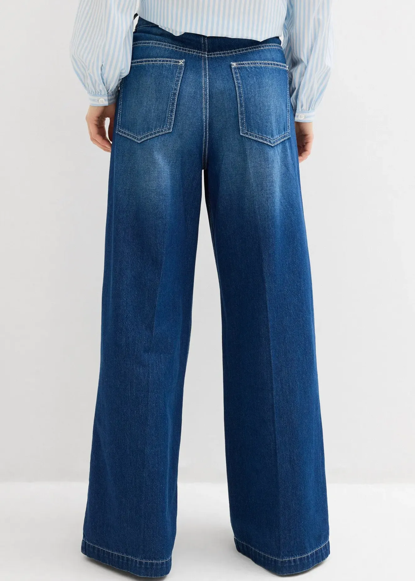 Femme bonprix Jeans|Jean palazzo très large, coton