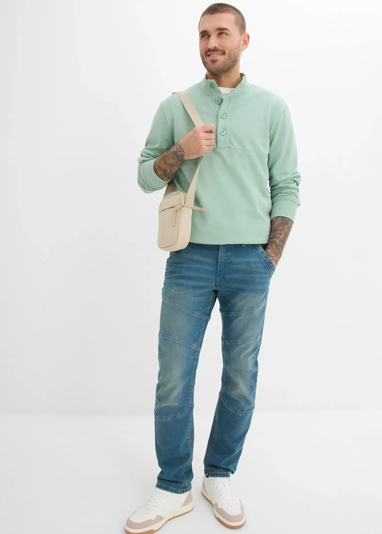 Homme bonprix Jeans|Jean regular et droit à taille extensible
