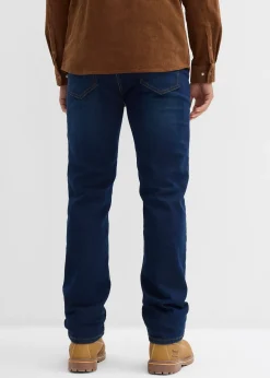 Homme bonprix Vêtements Thermiques|Jeans|Jean regular extensible avec doublure chaude en jersey et taille élastiquée, droit