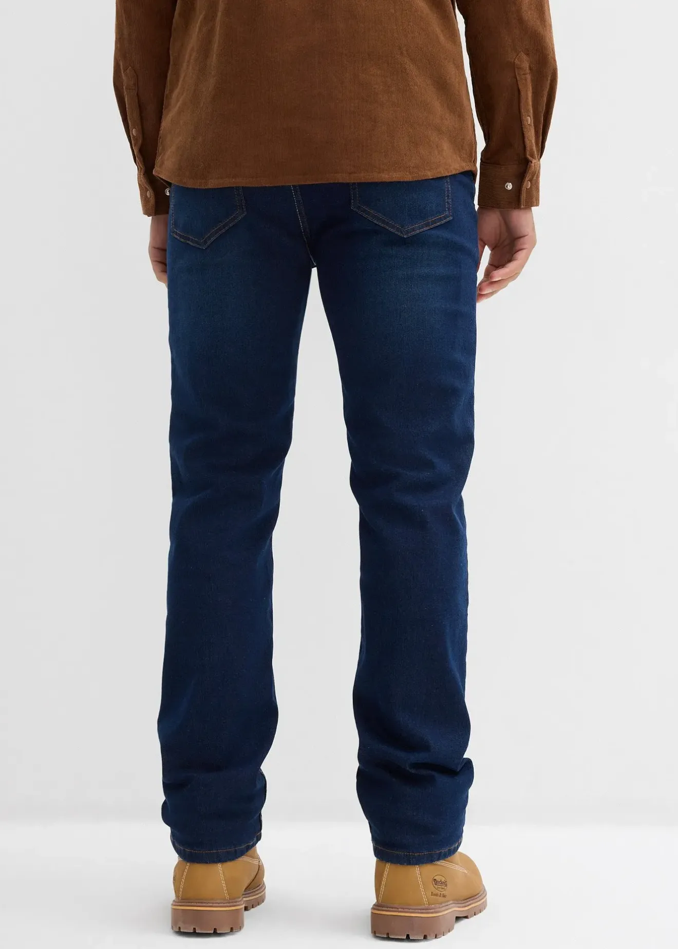 Homme bonprix Vêtements Thermiques|Jeans|Jean regular extensible avec doublure chaude en jersey et taille élastiquée, droit