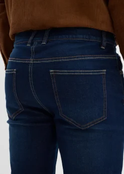 Homme bonprix Vêtements Thermiques|Jeans|Jean regular extensible avec doublure chaude en jersey et taille élastiquée, droit