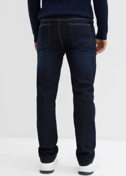bonprix Jean regular extensible avec doublure chaude en jersey et taille élastiquée, droit|Homme Vêtements Thermiques|Jeans