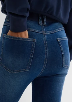 bonprix Jean skinny à taille haute et élastiquée|Femme Tailles Petite