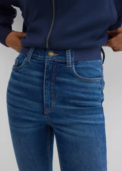Femme bonprix Jeans|Jean skinny à taille haute et élastiquée