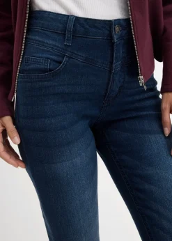 Femme bonprix Jeans|Jean skinny taille haute, cropped