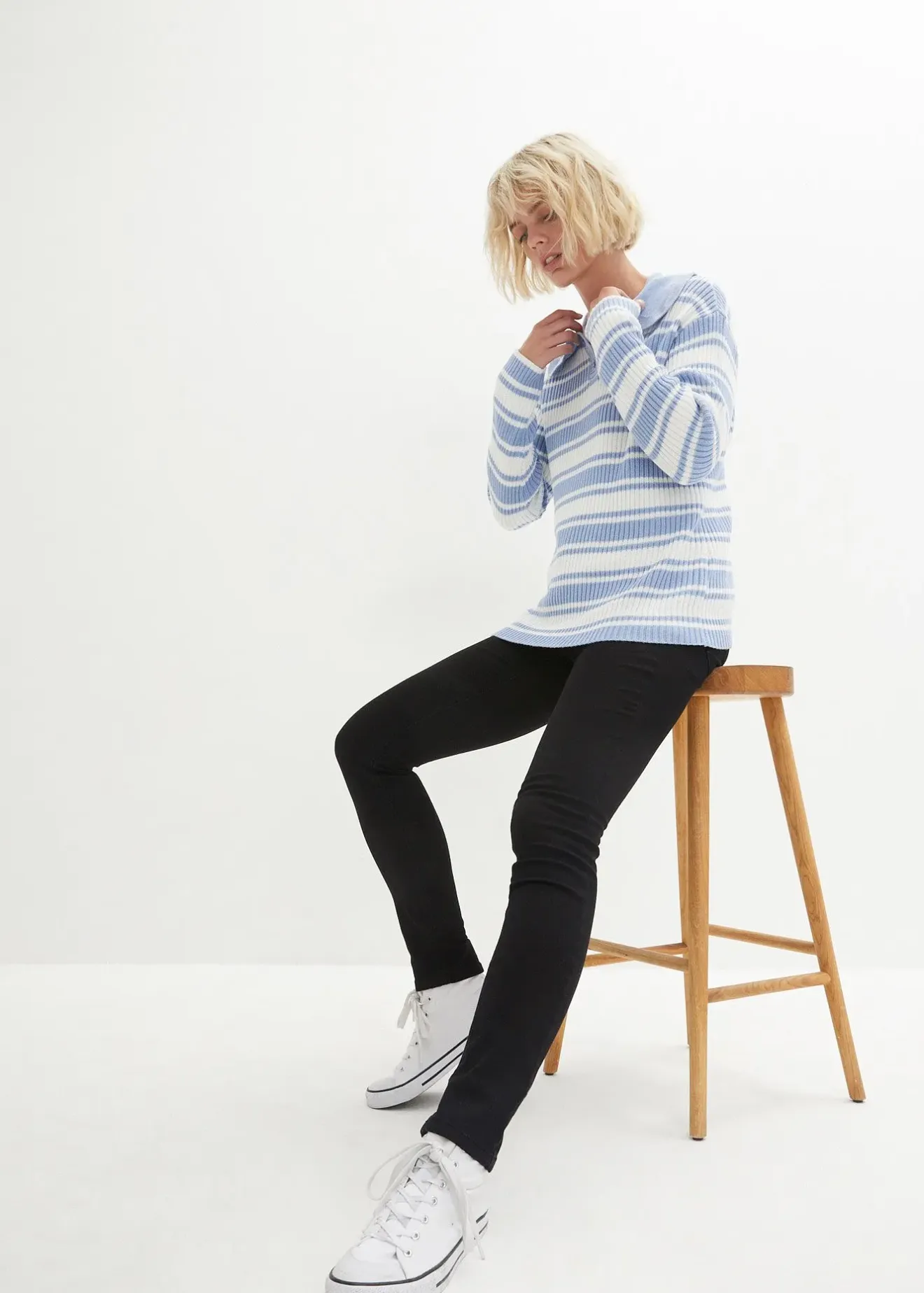 Femme bonprix Vêtements Thermiques|Jeans|Jean skinny taille haute, chaud et sculptant