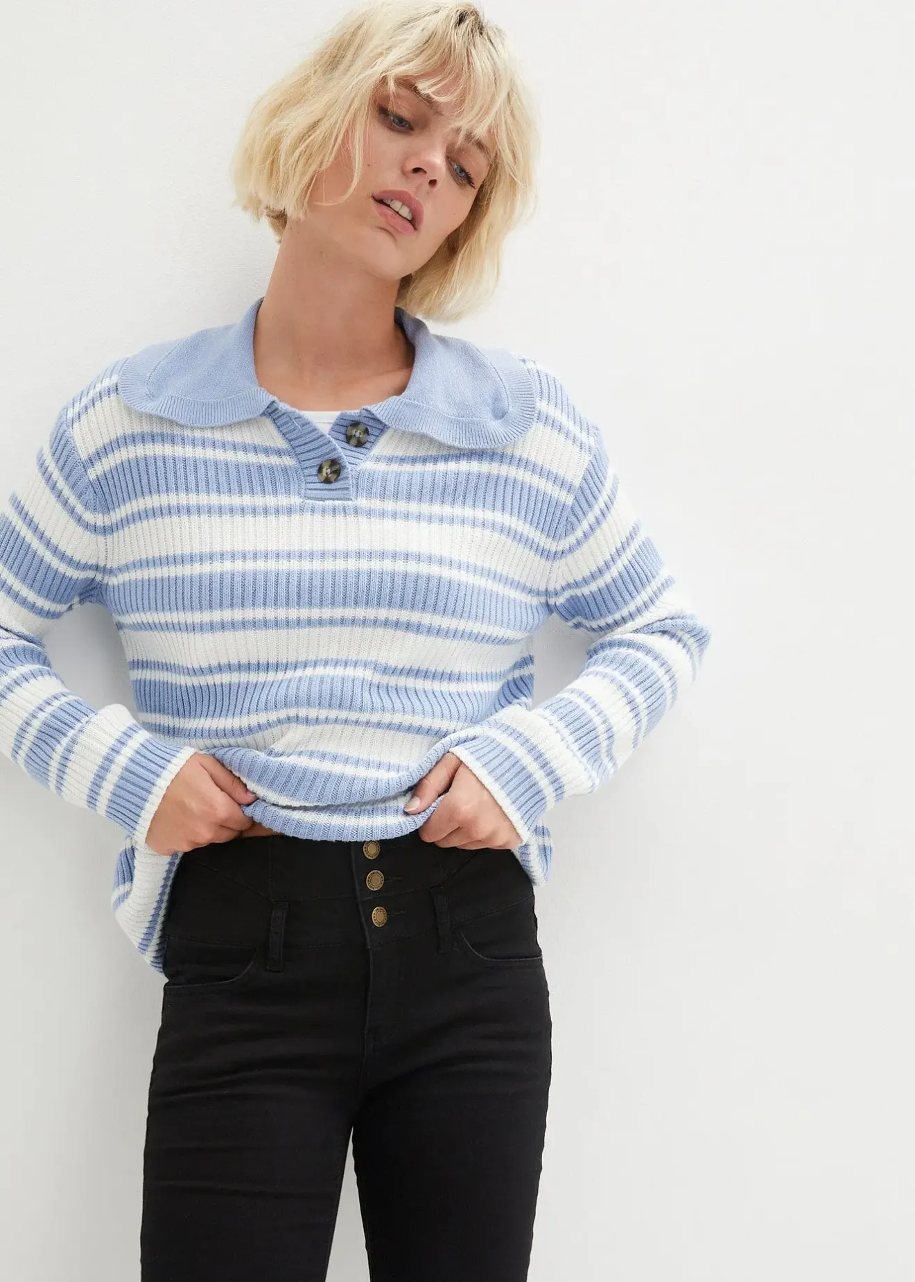 Femme bonprix Vêtements Thermiques|Jeans|Jean skinny taille haute, chaud et sculptant