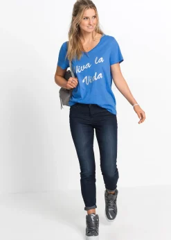 bonprix Jean skinny, taille mi-haute, raccourci|Femme Jeans