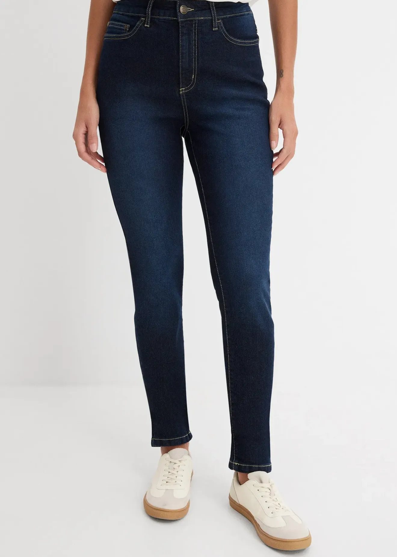 bonprix Jean skinny taille mi-haute, extensible|Femme Jeans