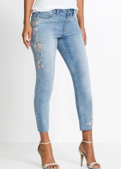 Femme bonprix Jeans|Jean skinny taille mi-haute, raccourci