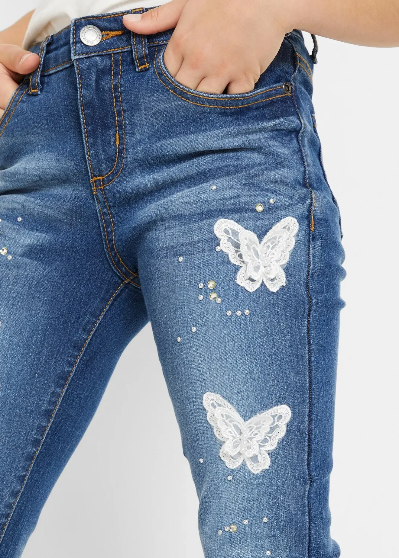 bonprix Jean skinny taille mi-haute|Enfant Vêtements Enfant|Filles 9-16 Ans·Jeans