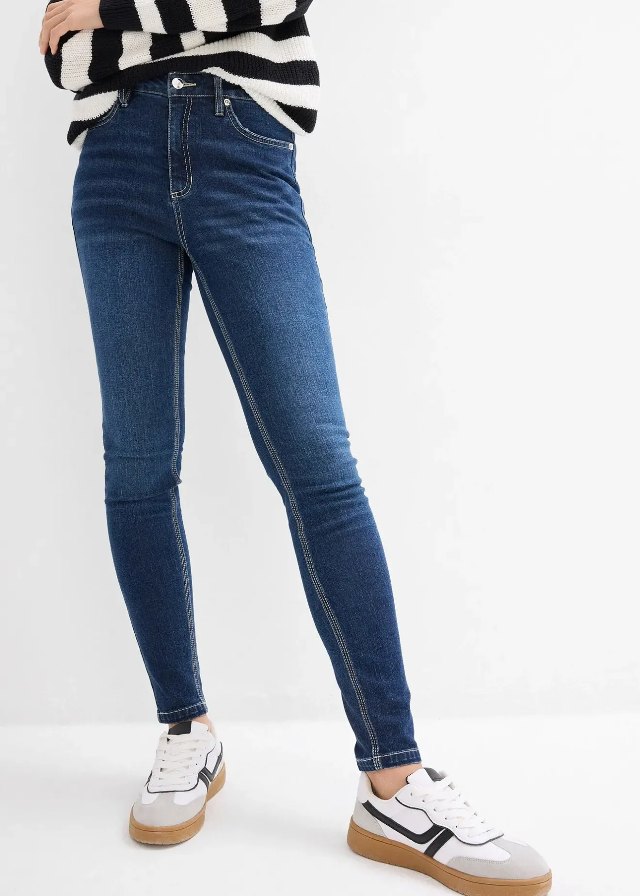 bonprix Jean skinny taille mi-haute, cropped|Femme Jeans