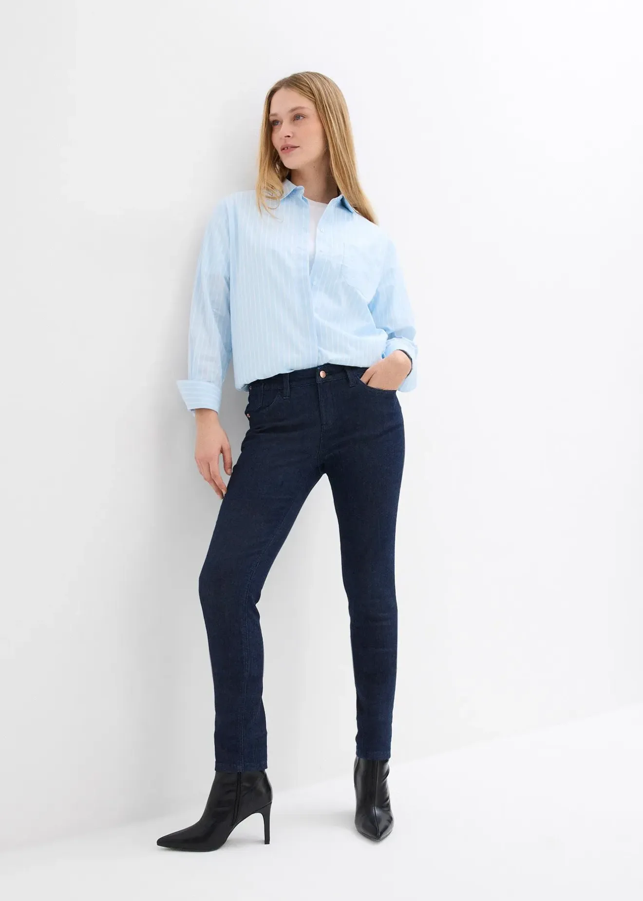 bonprix Jean skinny taille mi-haute|Femme Tailles Petite|Jeans