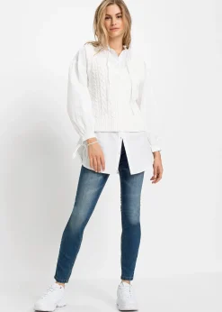 Femme bonprix Jeans|Jean skinny, taille mi-haute, raccourci