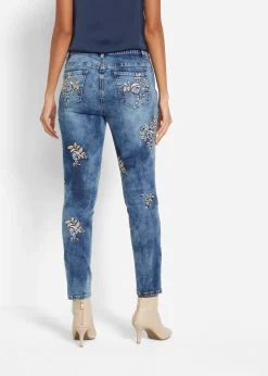 bonprix Jean slim avec broderies florales|Femme Jeans