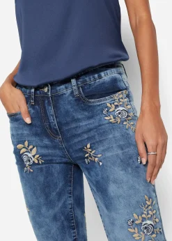 bonprix Jean slim avec broderies florales|Femme Jeans