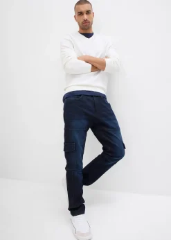 bonprix Jean slim extensible poches cargo, droit|Homme Jeans