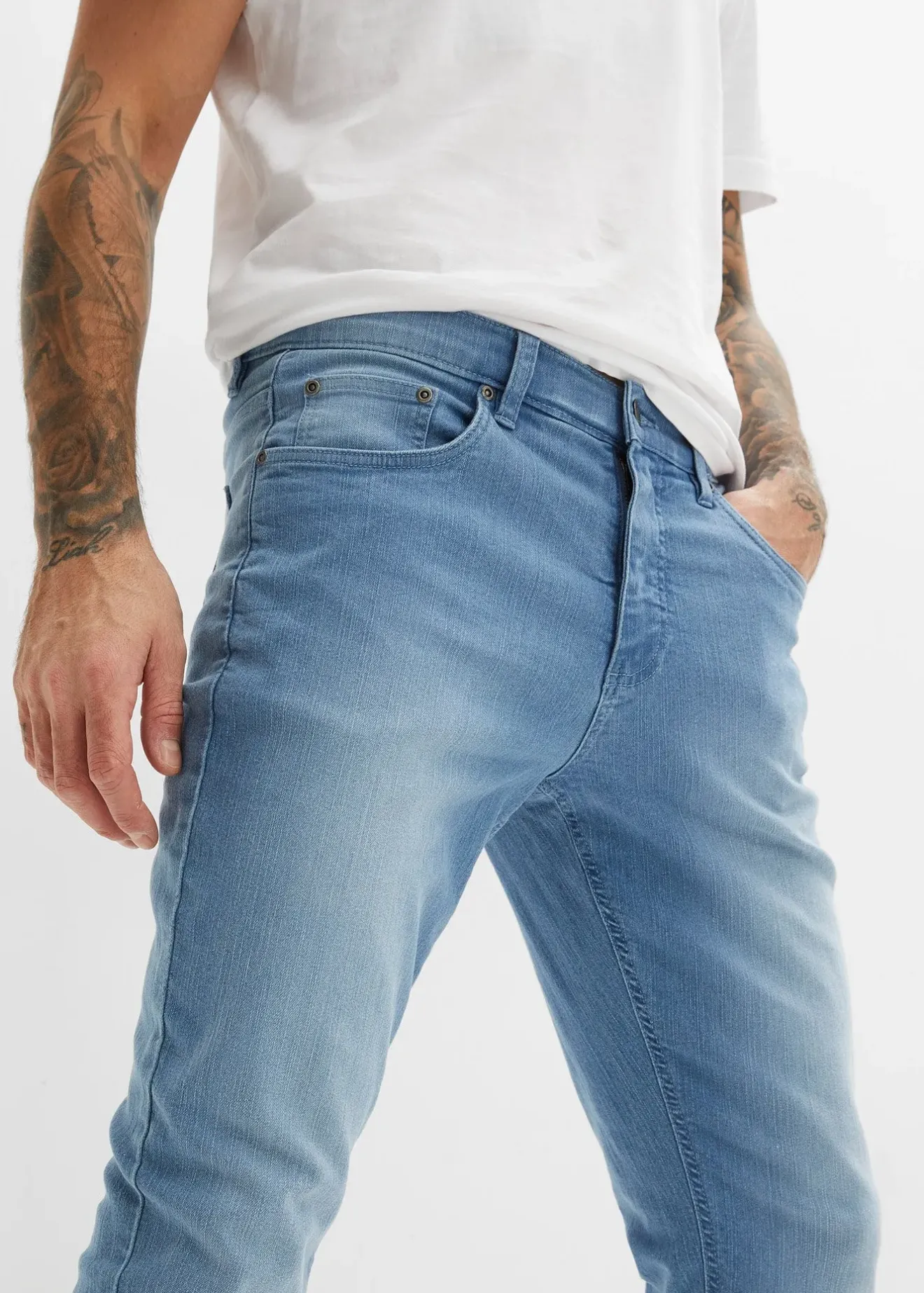 Homme bonprix Jeans|Jean slim léger, droit