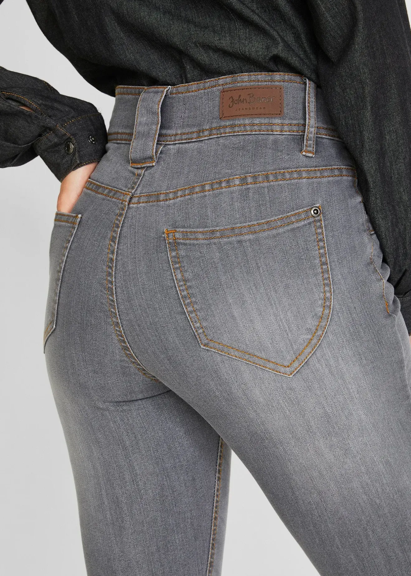 Femme bonprix Jeans|Jean slim taille haute, extensible et confortable