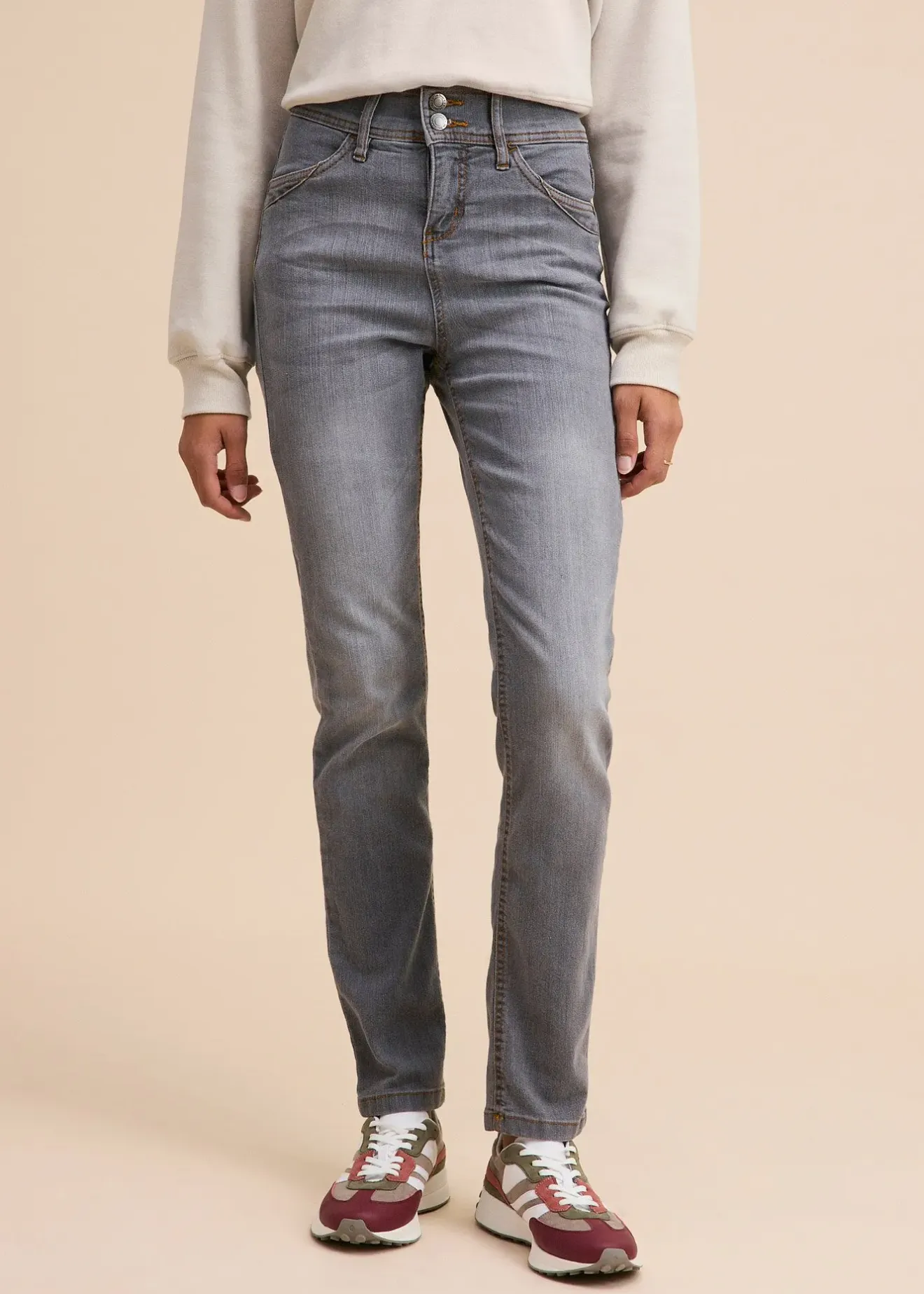 Femme bonprix Jeans|Jean slim taille haute, extensible et confortable