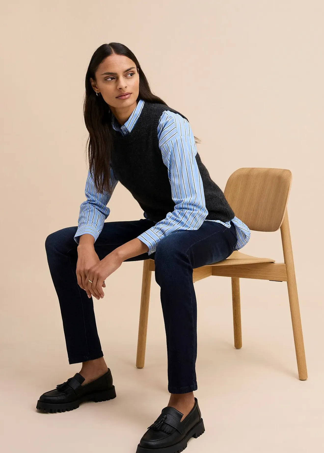 Femme bonprix Jeans|Jean slim taille haute, sculptant et ultra-souple