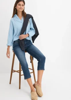 bonprix Jean slim taille mi-haute, raccourci|Femme Jeans