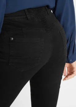 Femme bonprix Jeans|Jean slim, taille mi-haute élastiquée