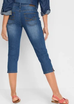 Femme bonprix Jeans|Jean slim taille mi-haute, raccourci