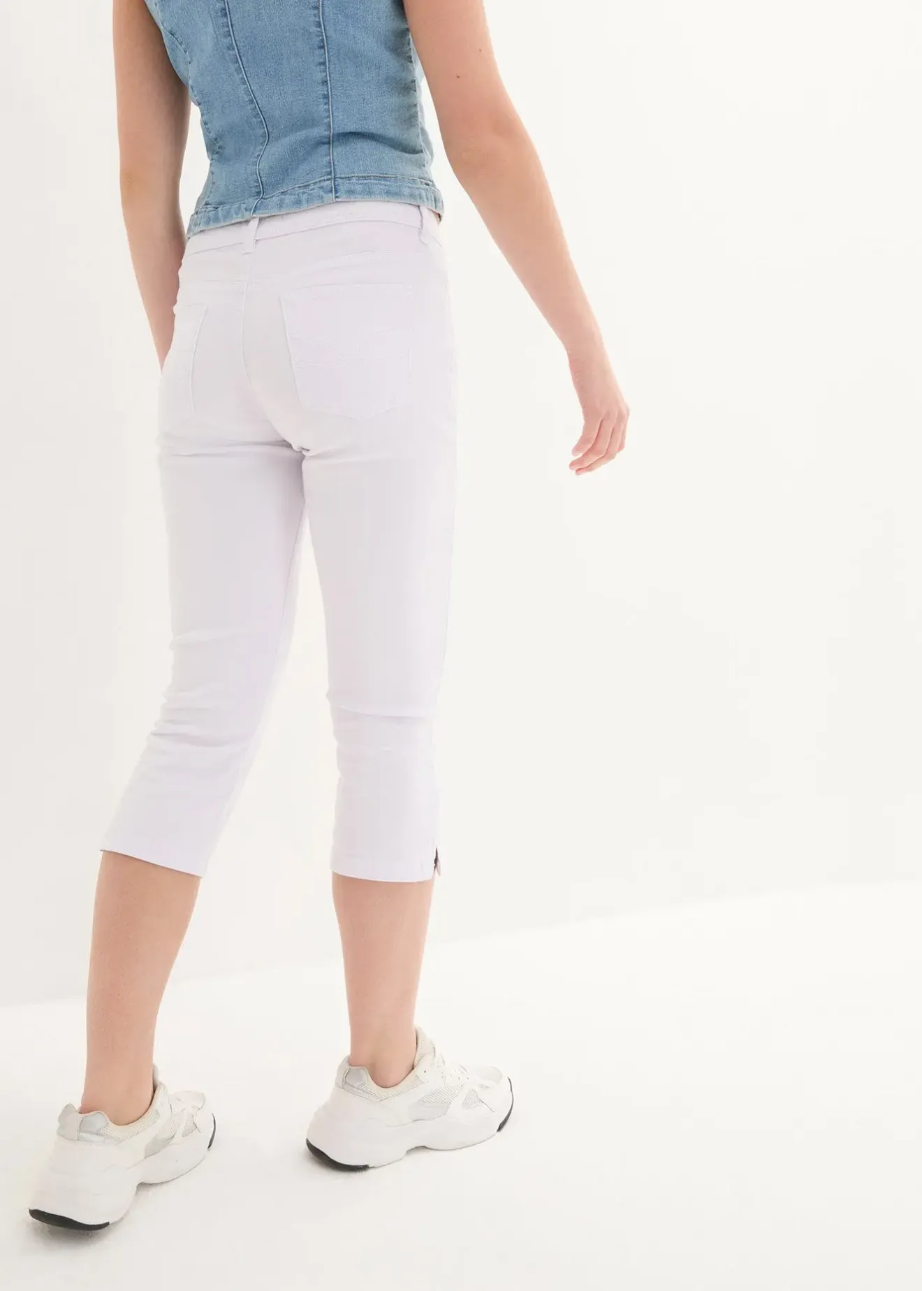 bonprix Jean slim taille mi-haute, raccourci|Femme Jeans