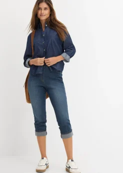 bonprix Jean slim, taille mi-haute, coton|Femme Jeans