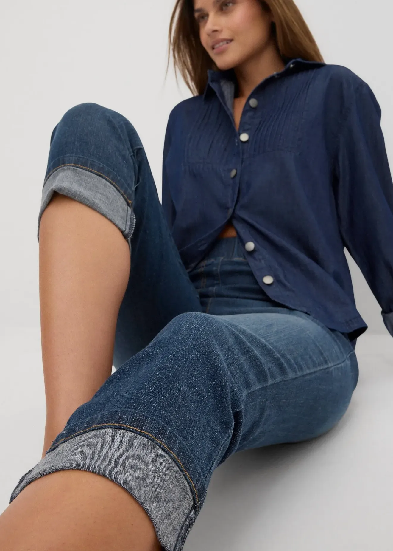 bonprix Jean slim, taille mi-haute, coton|Femme Jeans