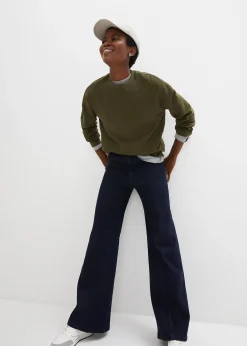 Femme bonprix Tailles Petite|Jeans|Jean taille haute Wide Leg, taille confortable