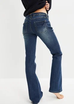bonprix Jean évasé, taille basse, extensible|Femme Jeans