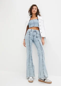 Femme bonprix Jeans|Jean évasé taille haute