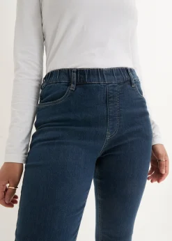 Femme bonprix Jeans|Jegging extensible, taille haute et élastiquée