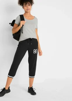 bonprix Jogging longueur 3/4 en coton extensible|Femme Vêtements De Sport|Sweats