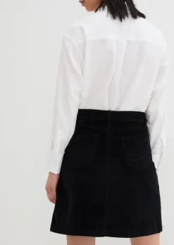 bonprix Jupe boutonnée en velours côtelé extensible|Femme Jupes