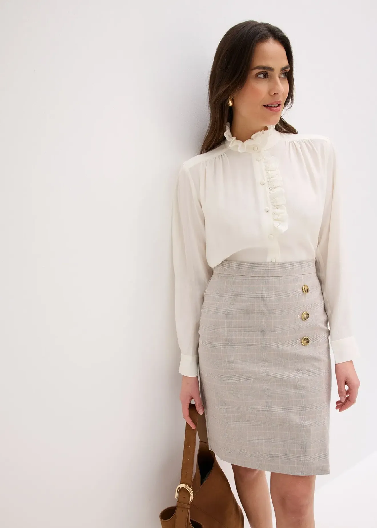 bonprix Jupe crayon à carreaux écossais|Femme Jupes