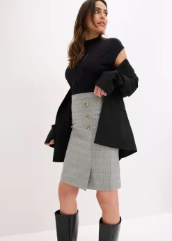 Femme bonprix Jupes|Jupe crayon à carreaux écossais