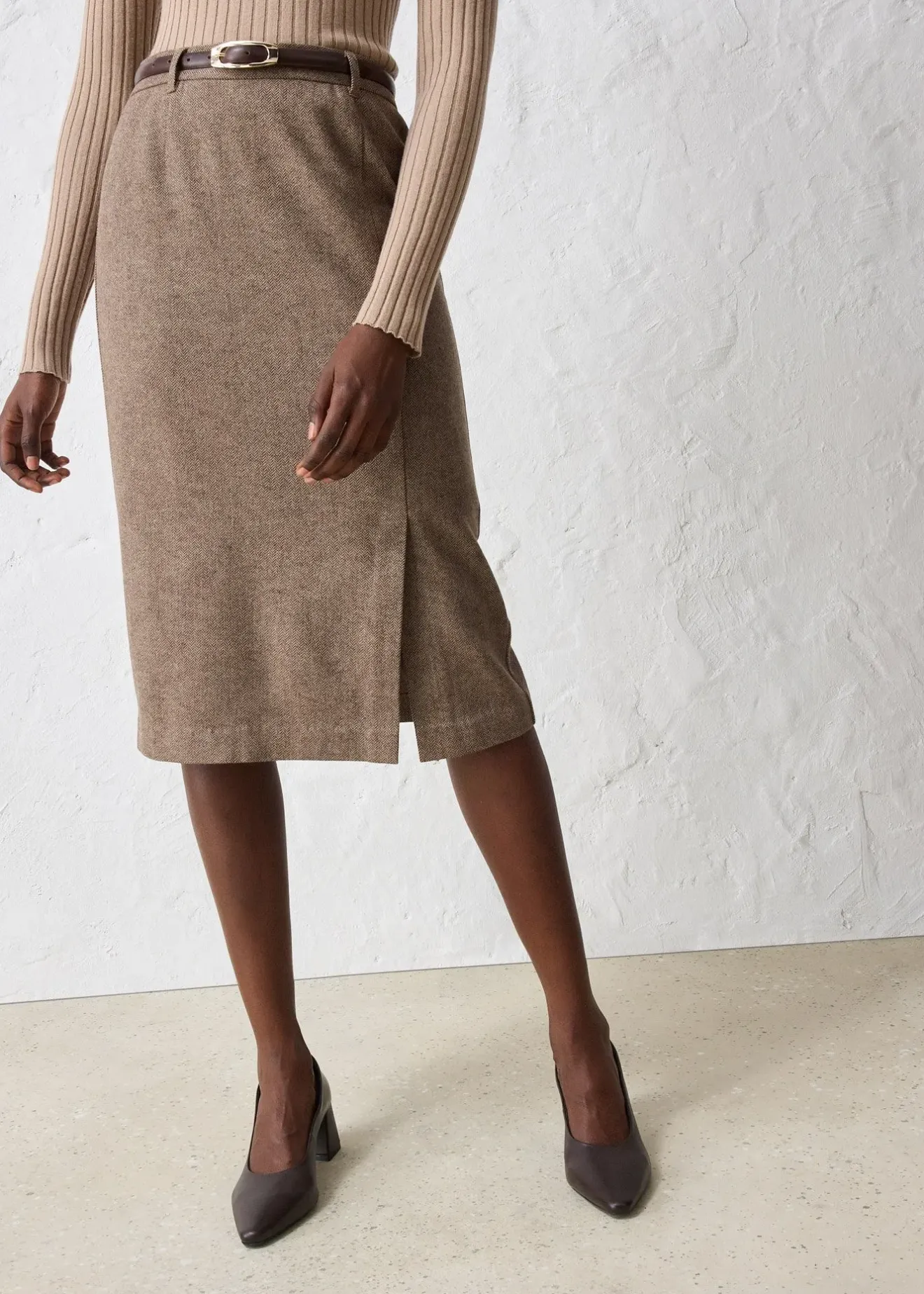 bonprix Jupe crayon en laine mélangée|Femme Premium|Jupes