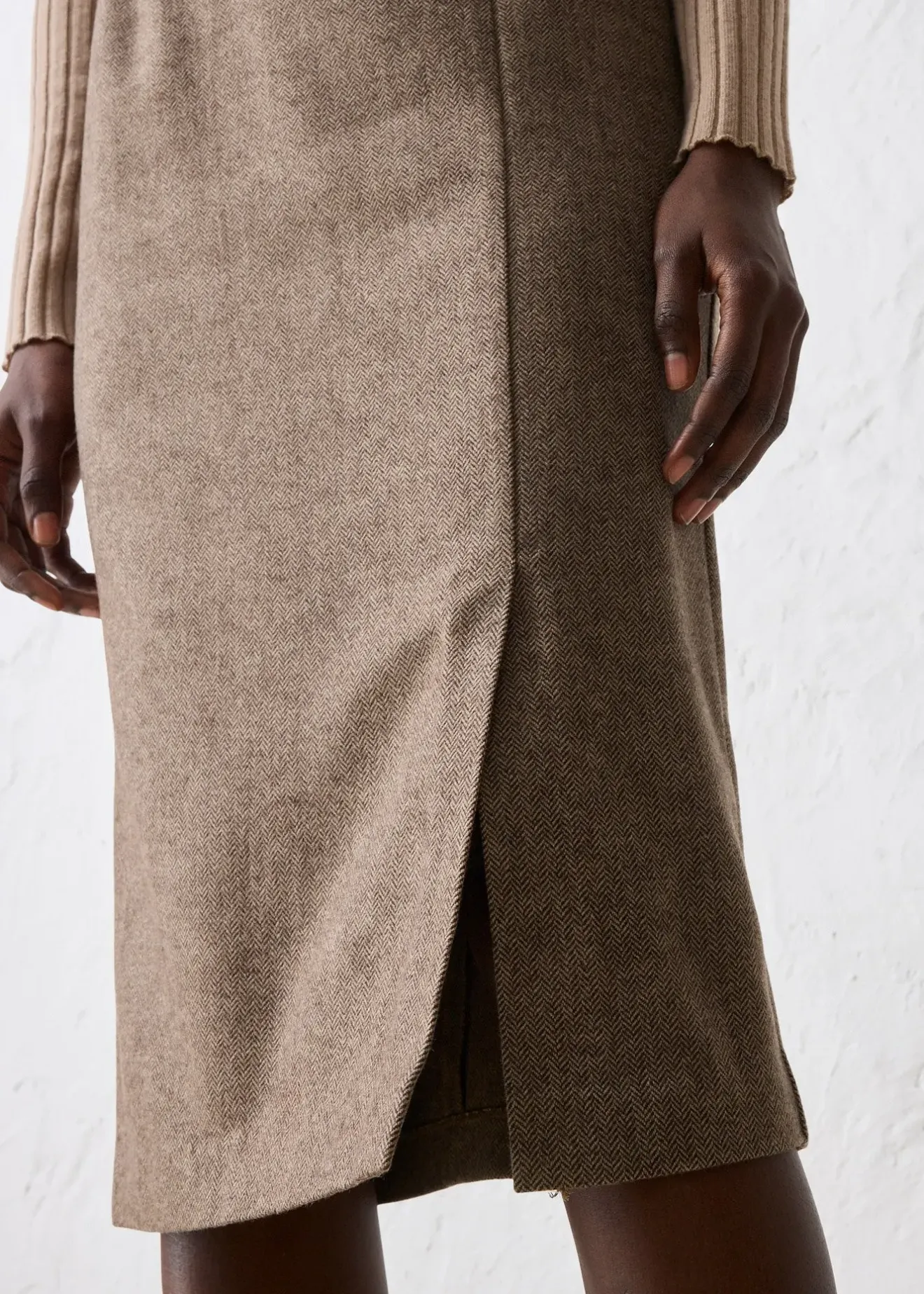 bonprix Jupe crayon en laine mélangée|Femme Premium|Jupes