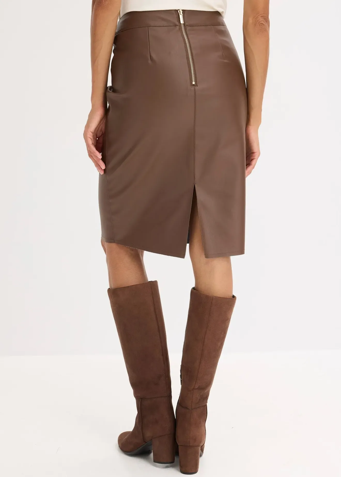 bonprix Jupe crayon enduite|Femme Jupes