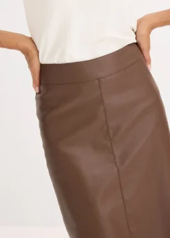 bonprix Jupe crayon enduite|Femme Jupes