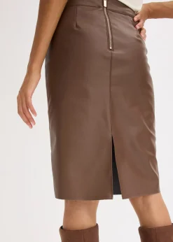 bonprix Jupe crayon enduite|Femme Jupes