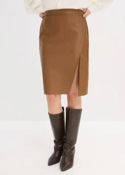 bonprix Jupe crayon enduite|Femme Jupes