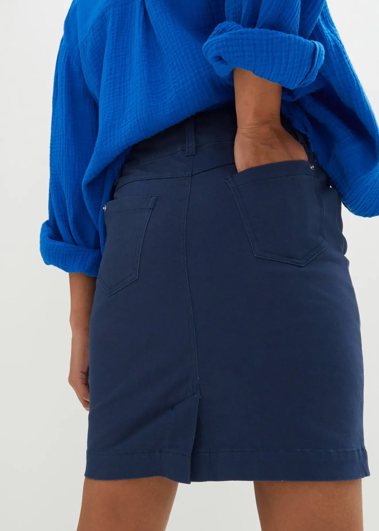 Femme bonprix Jupes|Jupe en coton extensible