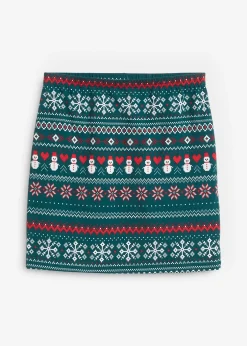 Femme bonprix Jupes|Jupe en coton extensible à imprimé norvégien