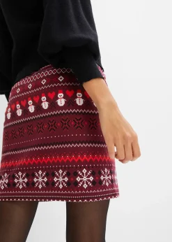 bonprix Jupe en coton extensible à imprimé norvégien|Femme Jupes