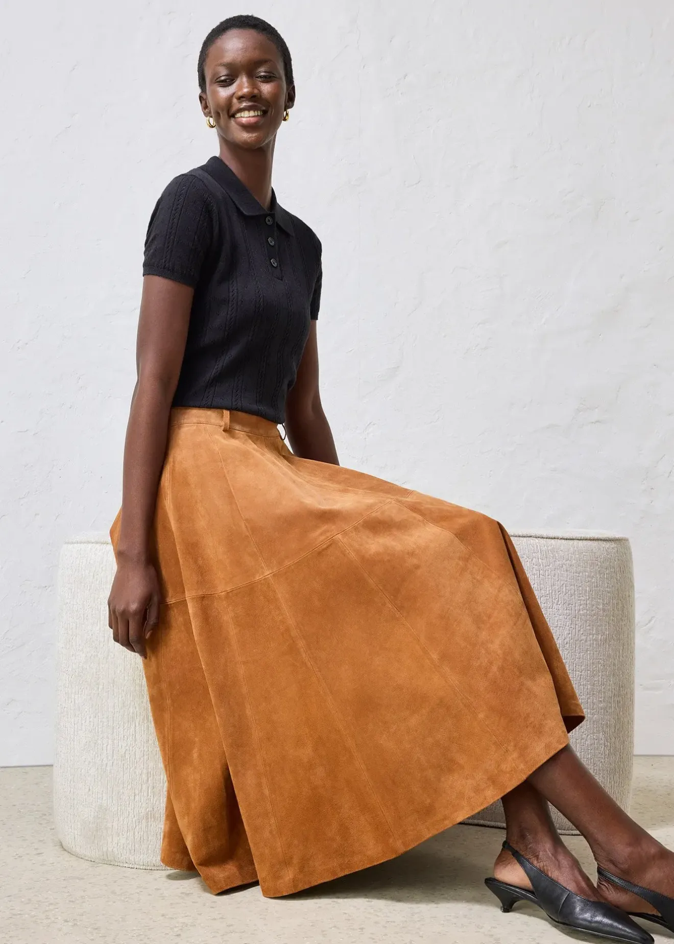 bonprix Jupe en cuir|Femme Premium|Jupes